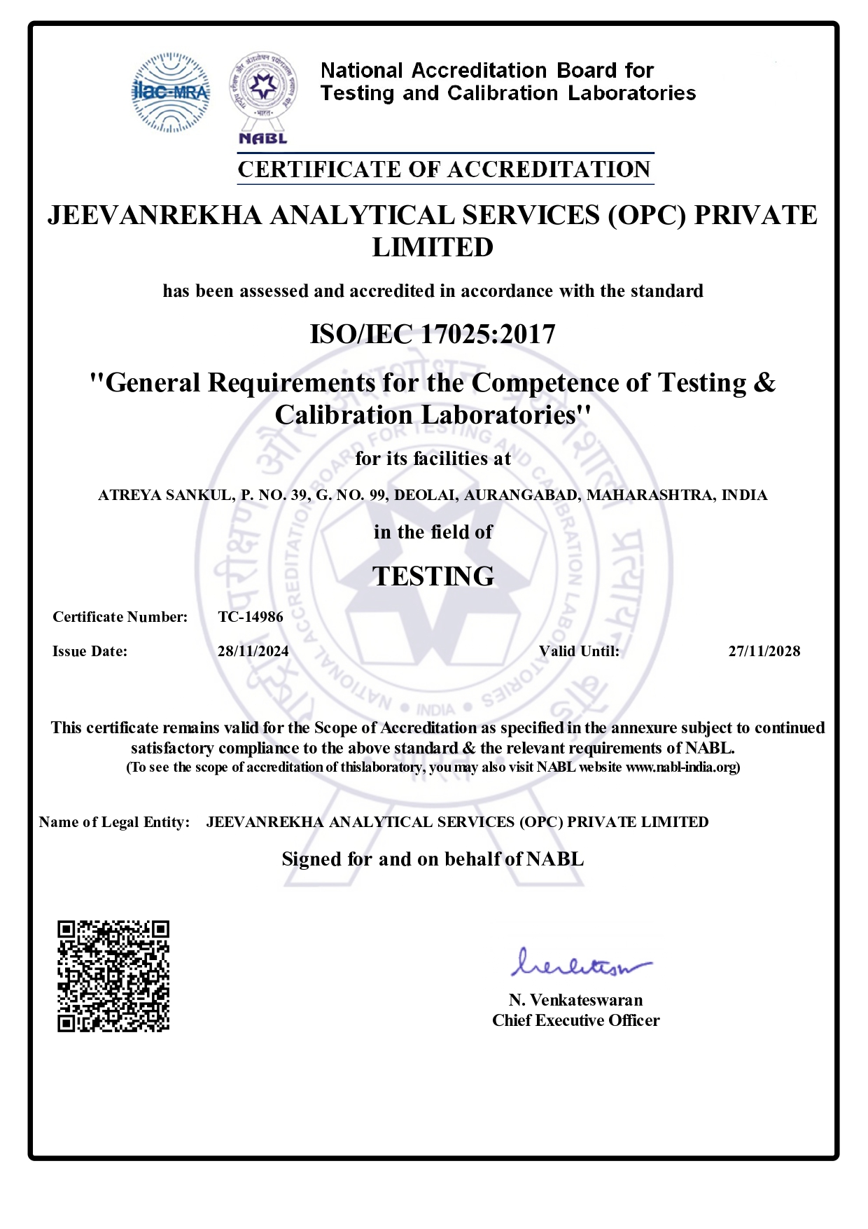 Certificate of Accreditation